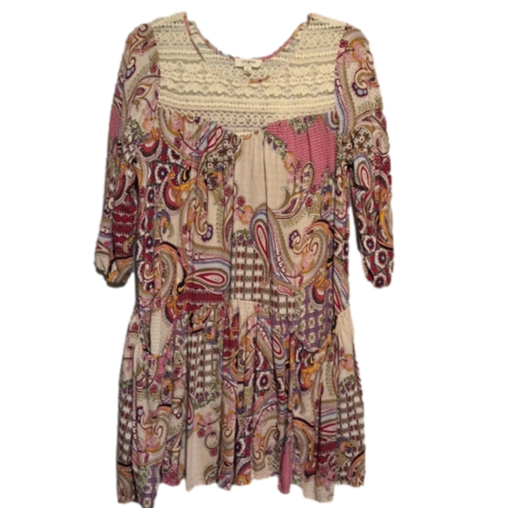 Boho Chic: Umgee Paisley Dress for Effortless Summer Style Size S